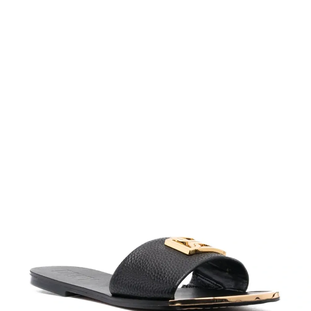 Шлепанцы из искусственной кожи с логотипом