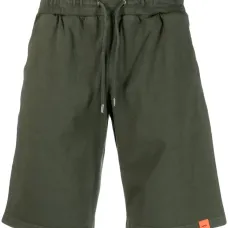 Шорты с кулиской и нашивкой-логотипом