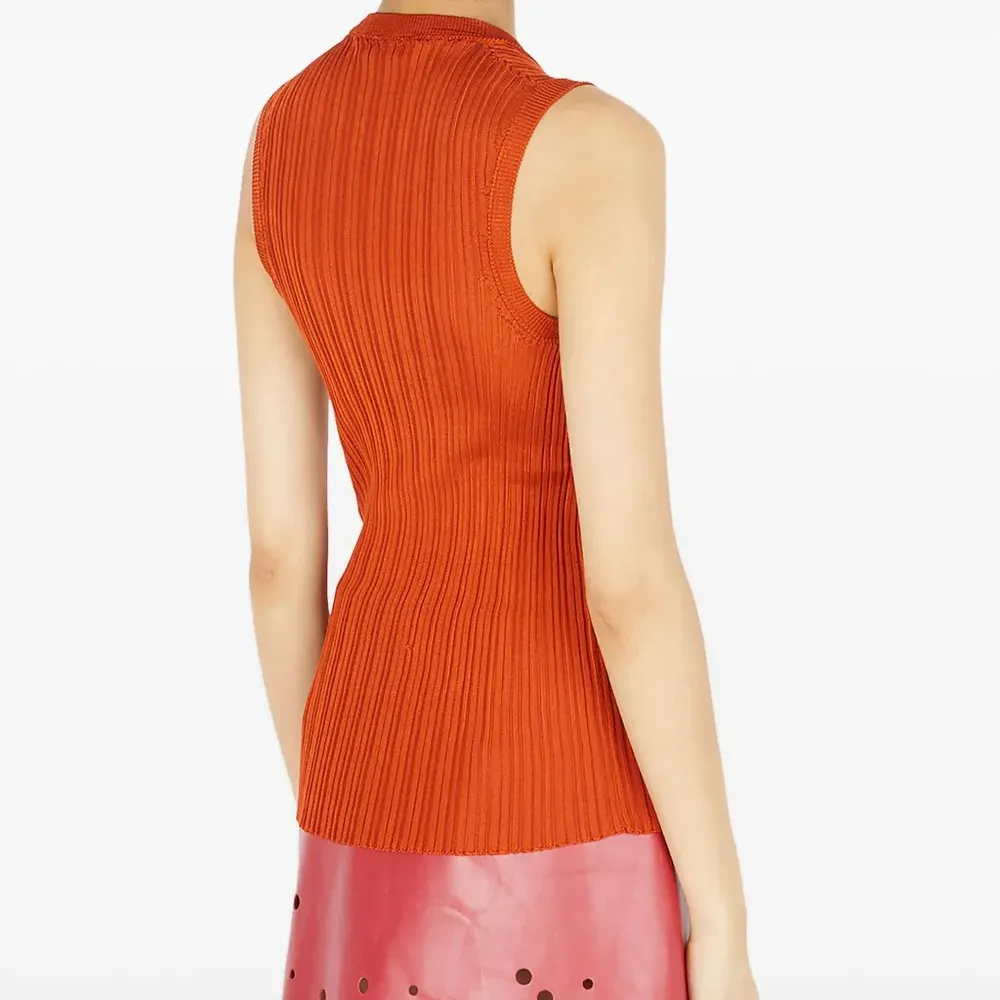 топ в рубчик без рукавов