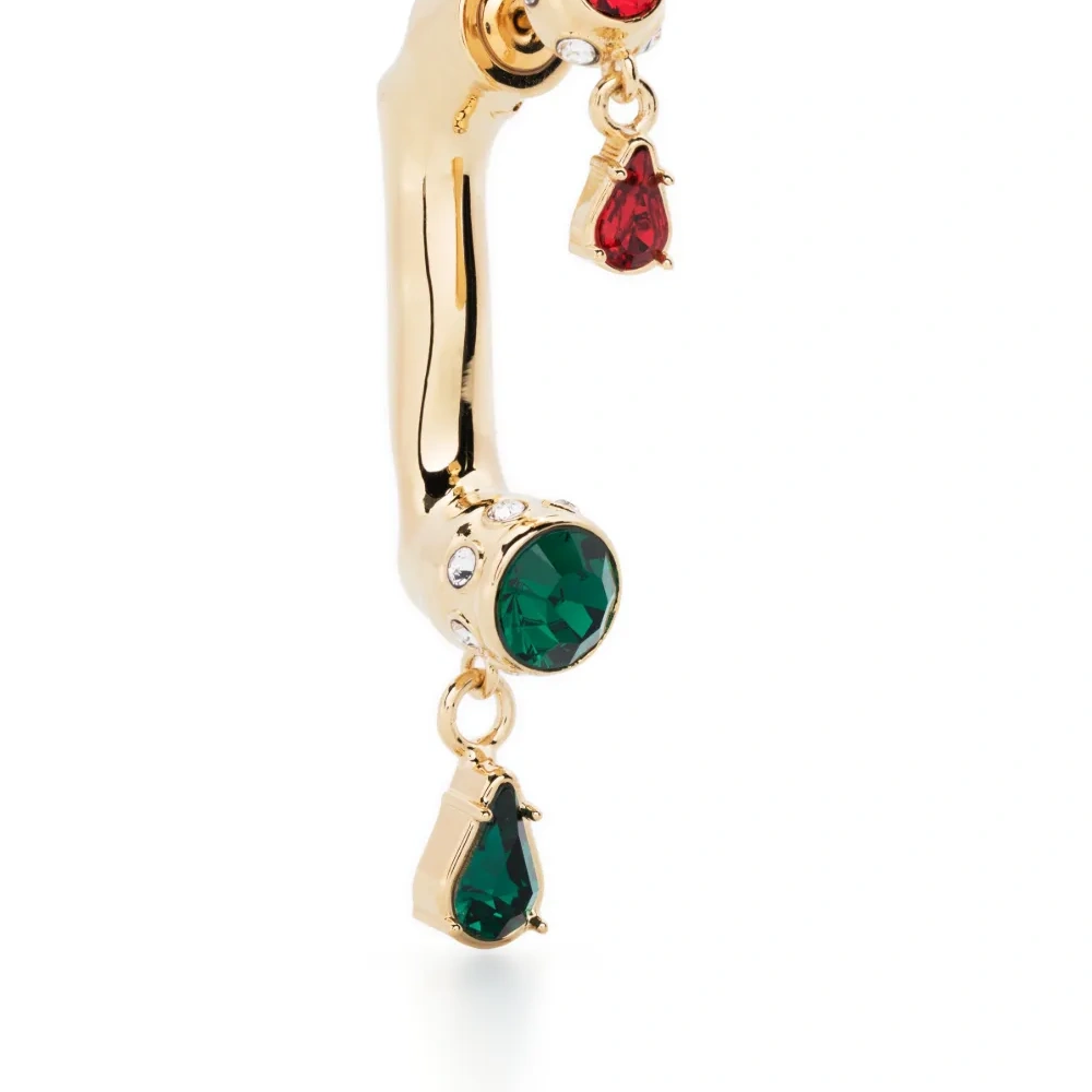 Серьга-подвеска с кристаллами