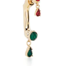 Серьга-подвеска с кристаллами