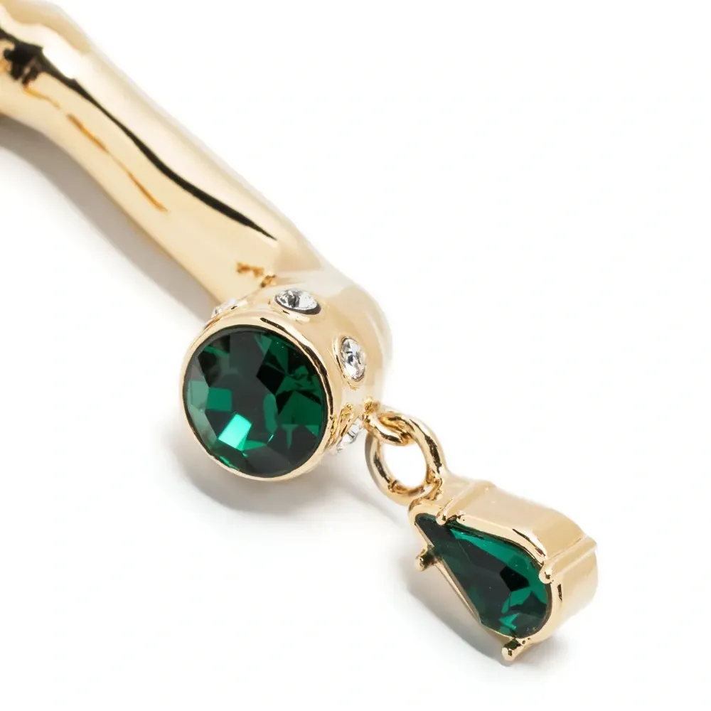 Серьга-подвеска с кристаллами