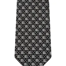 Шелковый галстук с жаккардовым логотипом Шелковый галстук с жаккардовым логотипом