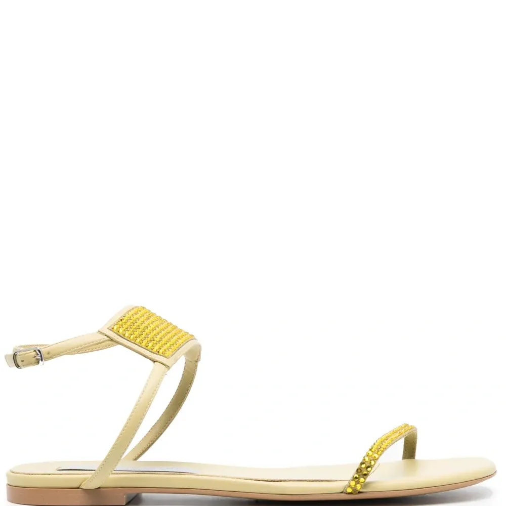 Сандалии с кристаллами