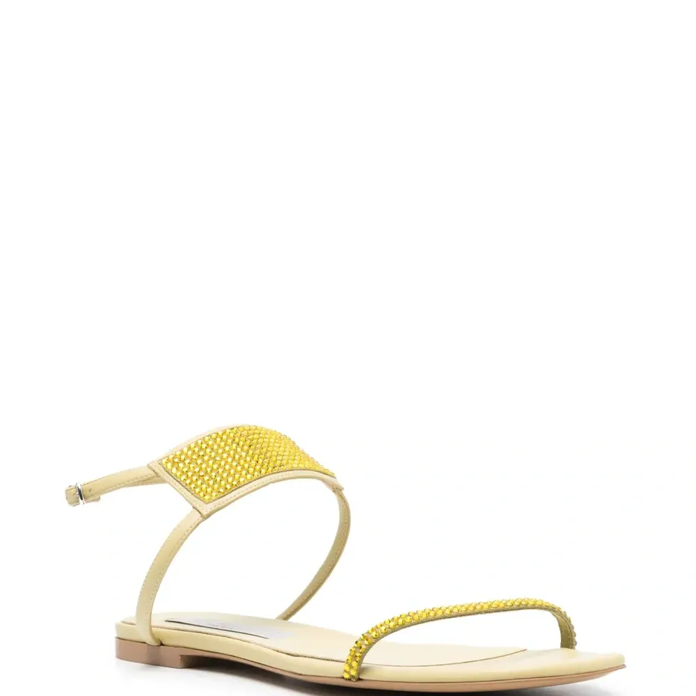 Сандалии с кристаллами