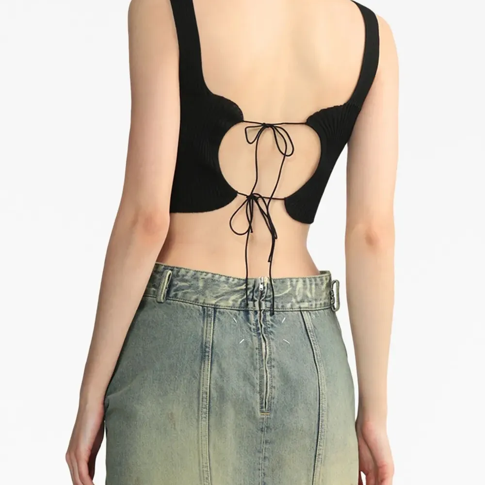 Укороченный топ в рубчик