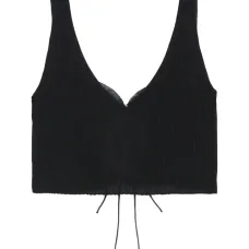 Укороченный топ в рубчик Укороченный топ в рубчик