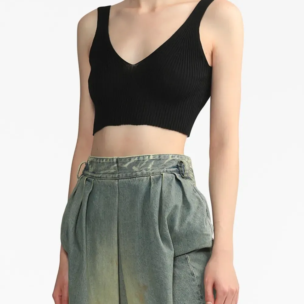 Укороченный топ в рубчик