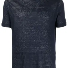 Льняная футболка с короткими рукавами