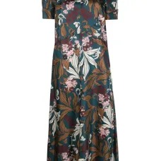 шелковое платье миди с цветочным принтом