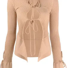 Топ в рубчик с длинными рукавами