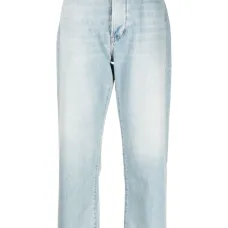 Прямые джинсы с заниженной талией