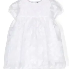 Расклешенное платье с цветочной вышивкой Расклешенное платье с цветочной вышивкой