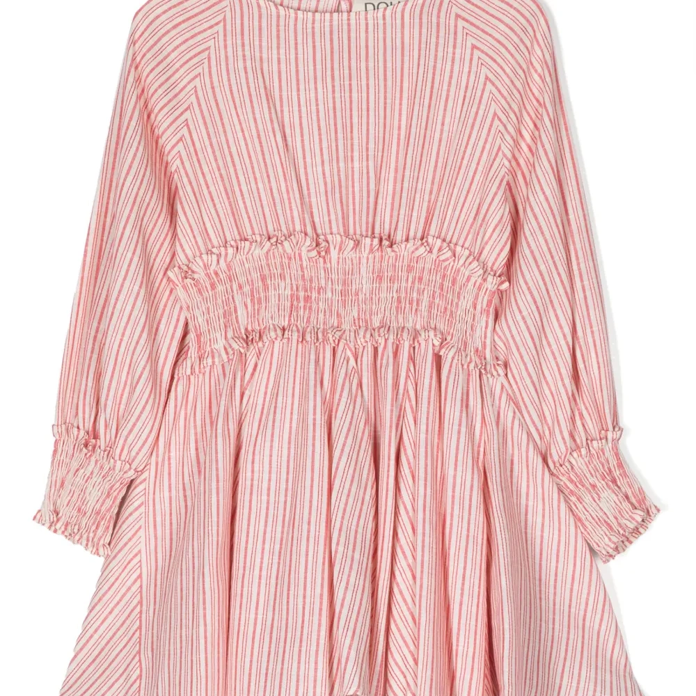 Платье в полоску с присборенной талией