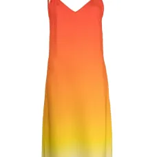 Шелковое платье-комбинация с эффектом градиента