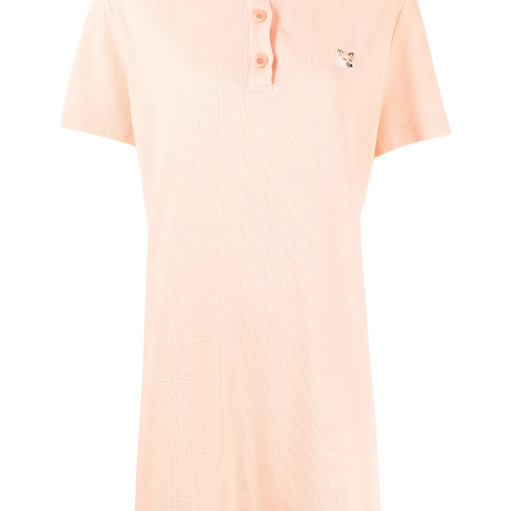 Платье с воротником поло и вышитым логотипом