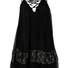 Платье мини со складками