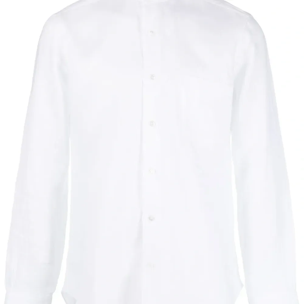 Льняная рубашка с длинными рукавами