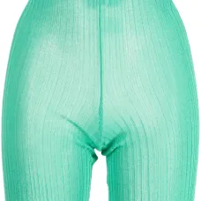 Трикотажные шорты в рубчик