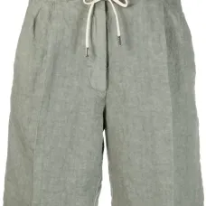 Льняные шорты с поясом