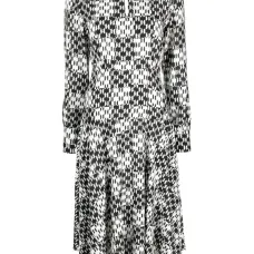 Шелковое платье с жаккардовой монограммой