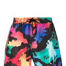 Шорты с кулиской и графичным принтом