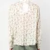 Рубашка с длинными рукавами и цветочным принтом