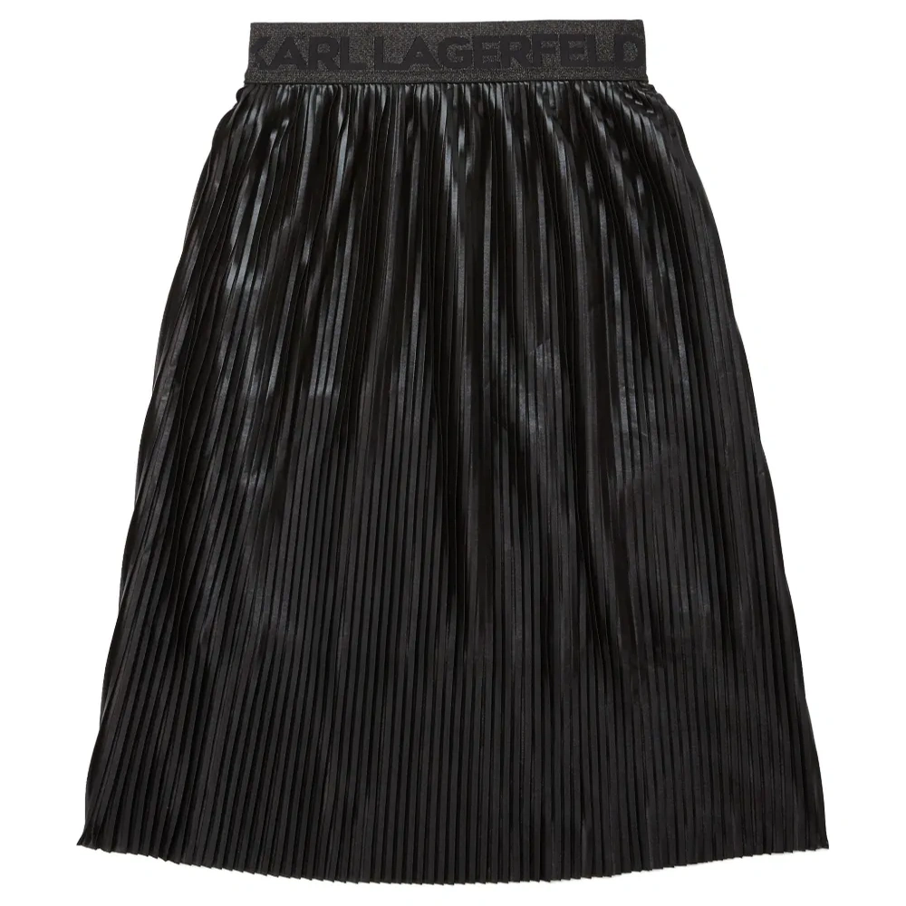 Юбка со складками и логотипом