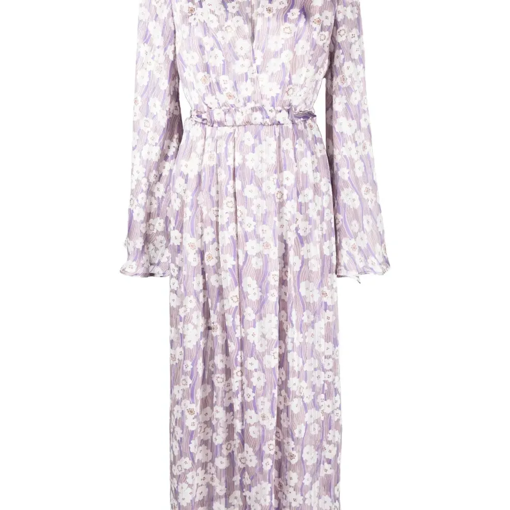 Платье миди с цветочным принтом