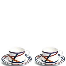 Набор из шести чайных чашек Nastri с графичным принтом Набор из шести чайных чашек Nastri с графичным принтом