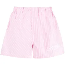 Полосатые шорты с вышитым логотипом Полосатые шорты с вышитым логотипом