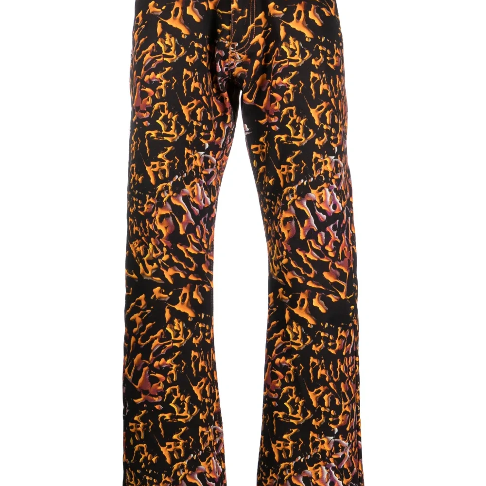 Прямые брюки с абстрактным принтом Прямые брюки с абстрактным принтом