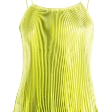 Плиссированная блузка без рукавов