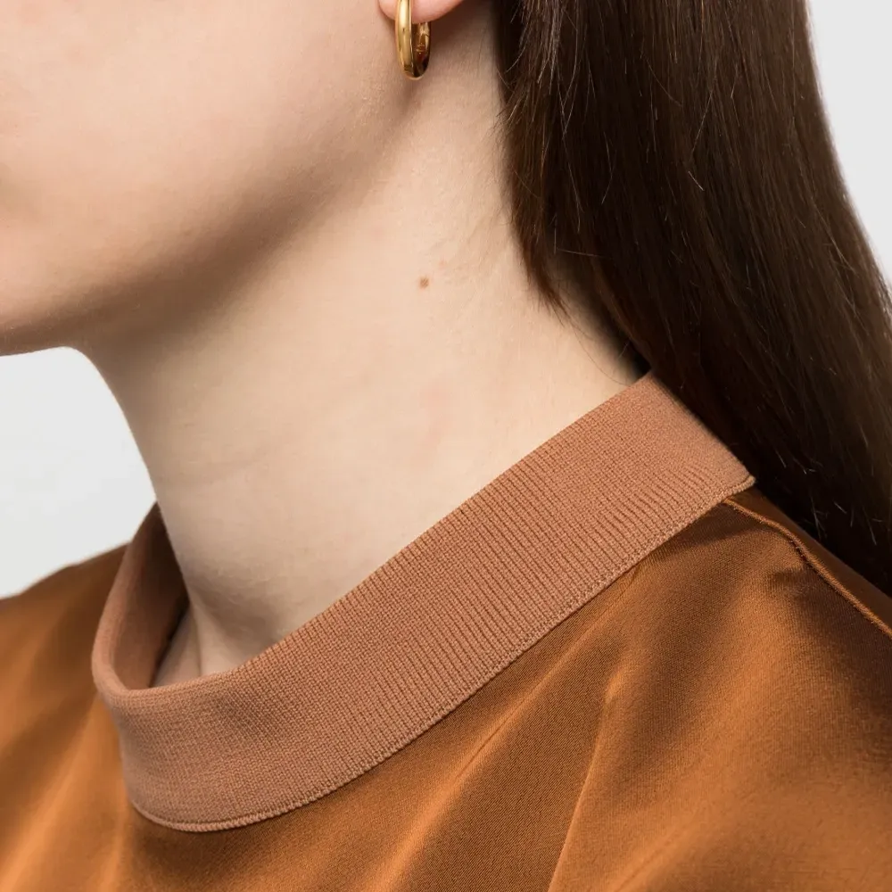 Серьги-кольца Tunnel среднего размера