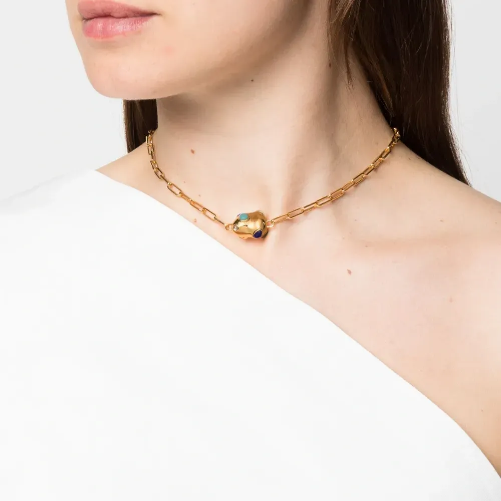 Колье Molten с подвеской и камнями