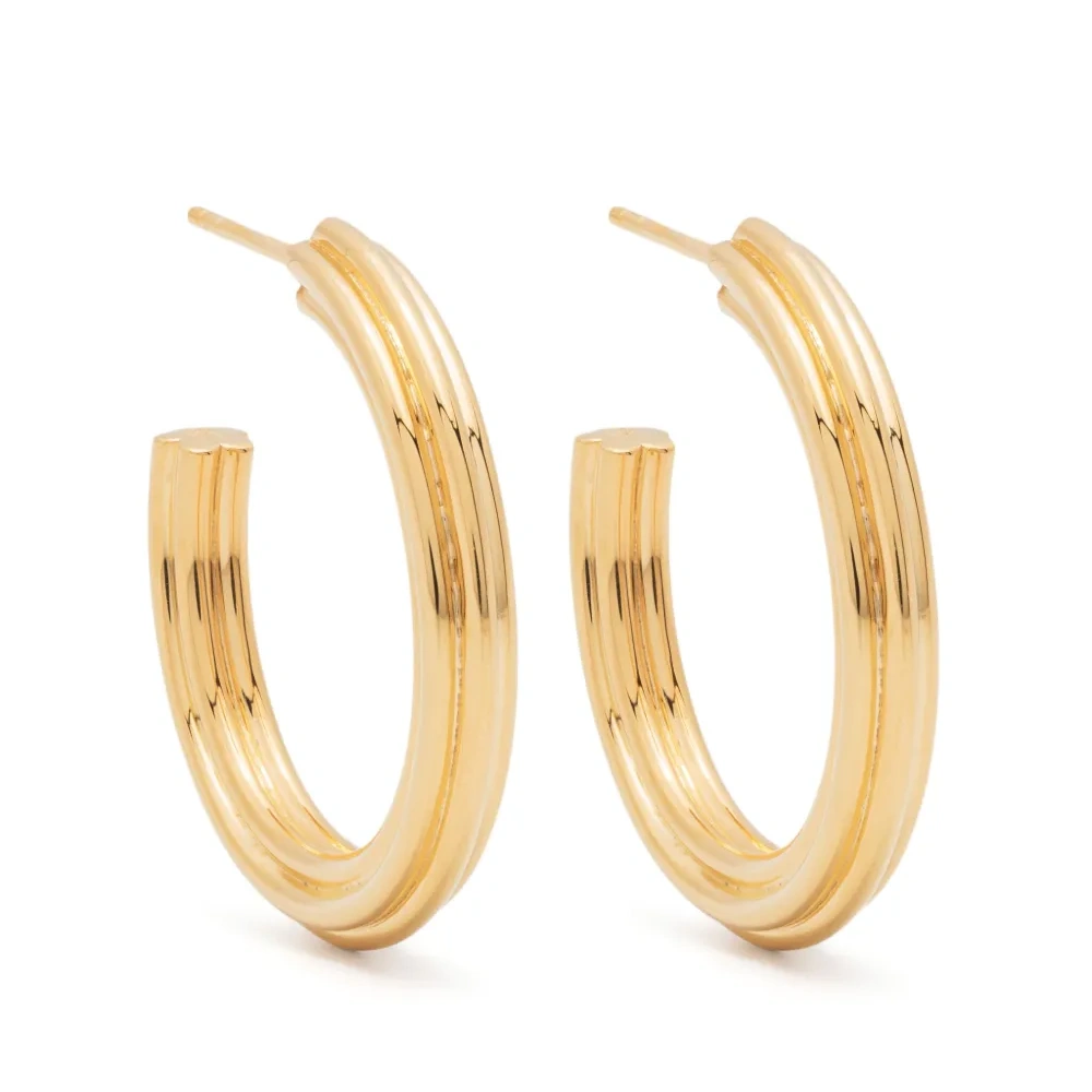 Рифленые серьги-кольца