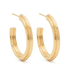 Рифленые серьги-кольца