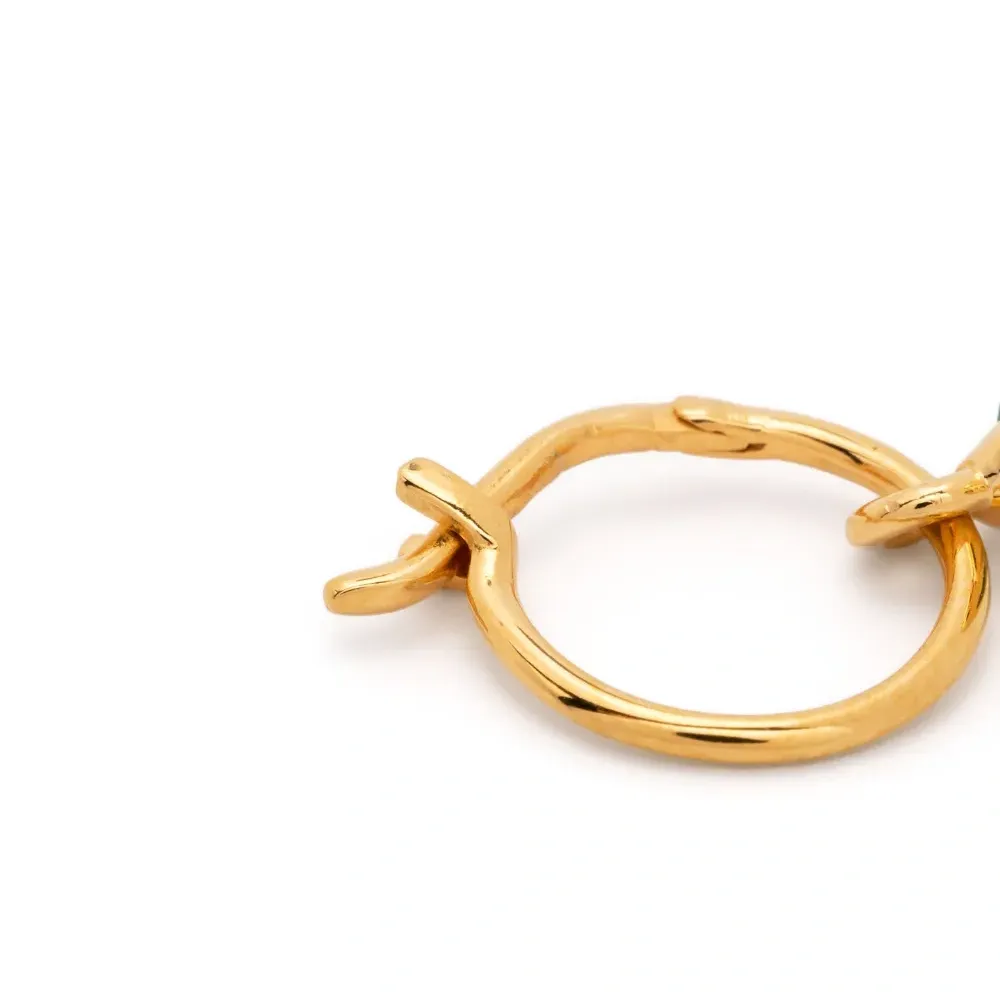 Серьги-кольца с кварцем