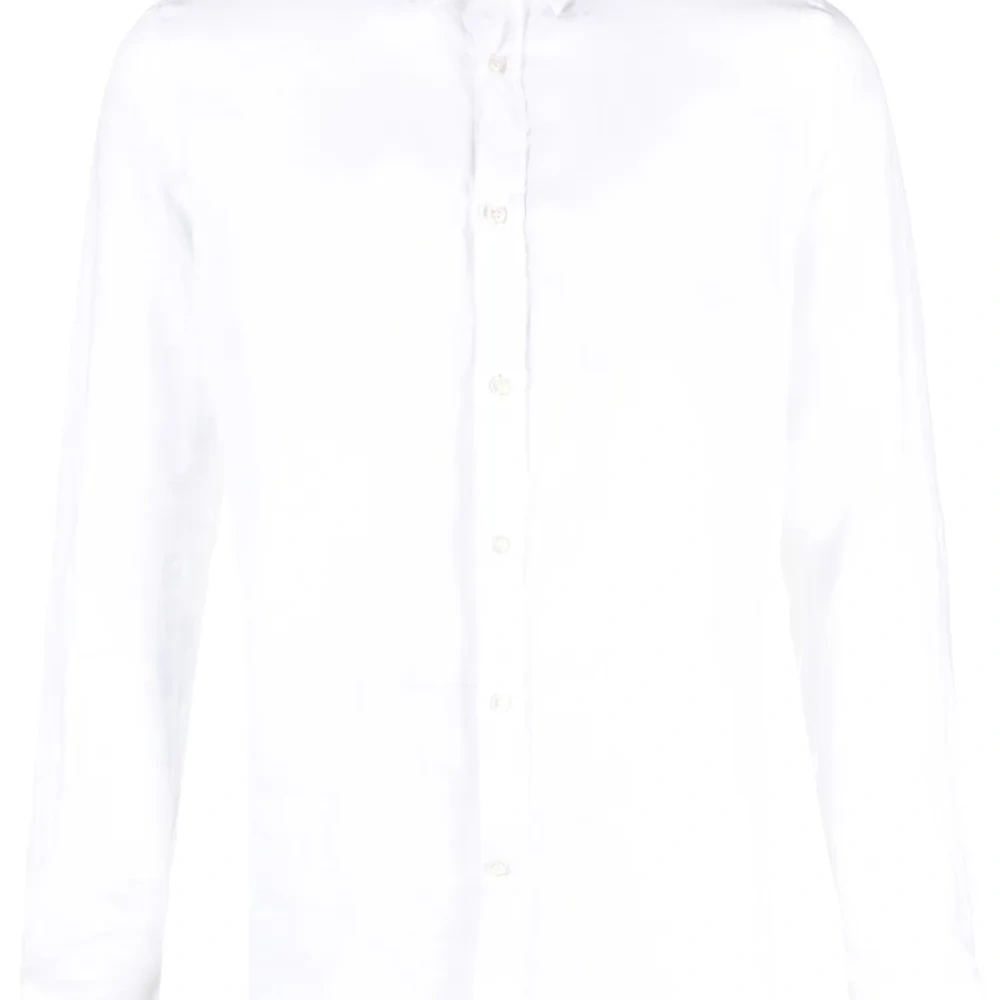 Льняная рубашка с длинными рукавами