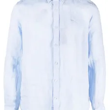 Льняная рубашка с длинными рукавами