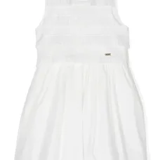 Платье с бахромой и логотипом