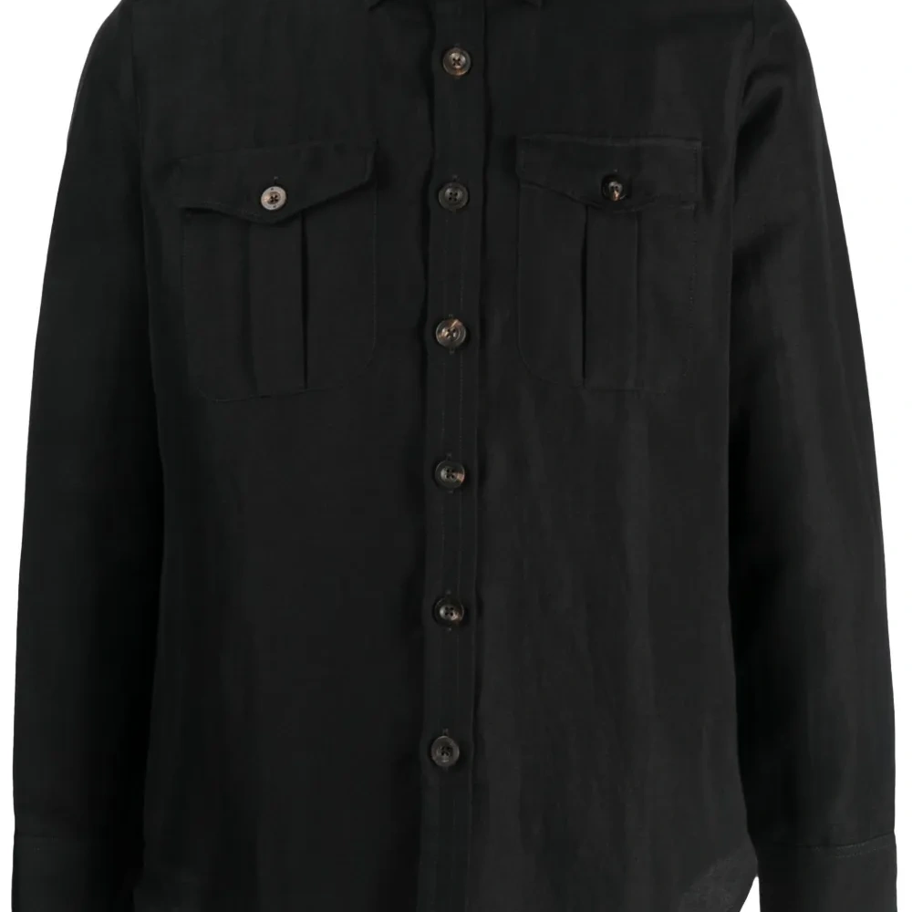 Рубашка из смеси хлопка и льна