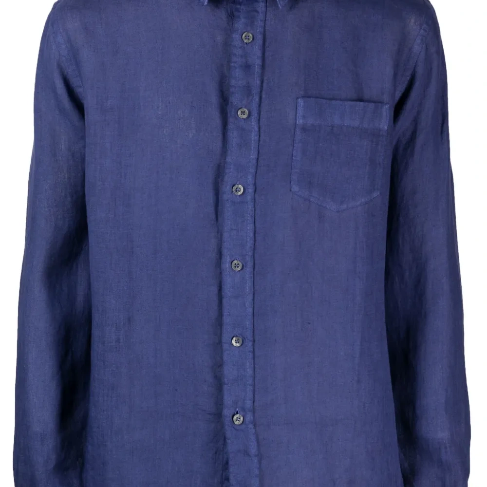 Льняная рубашка на пуговицах