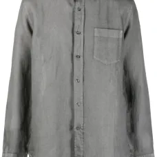 Льняная рубашка на пуговицах