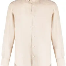 Льняная рубашка с длинными рукавами