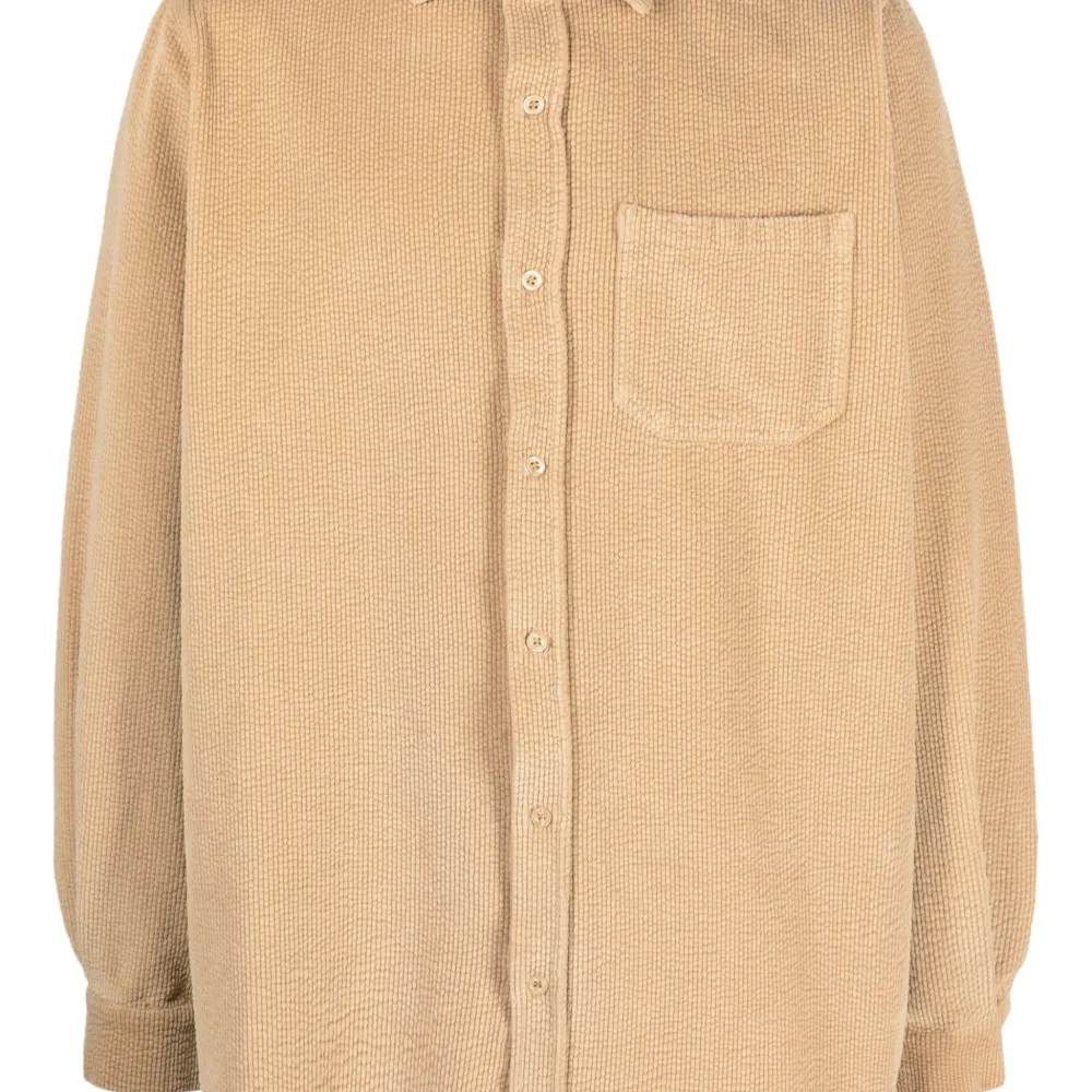 Вельветовая рубашка с длинными рукавами