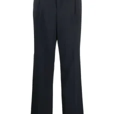 брюки строгого кроя с завышенной талией