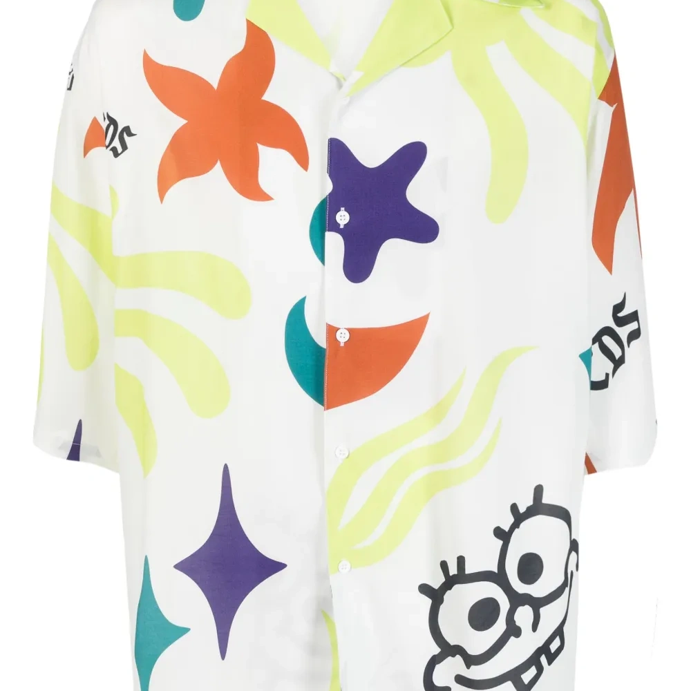 Рубашка с короткими рукавами и графичным принтом