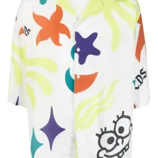 Рубашка с короткими рукавами и графичным принтом