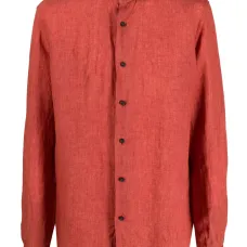 Льняная рубашка с длинными рукавами